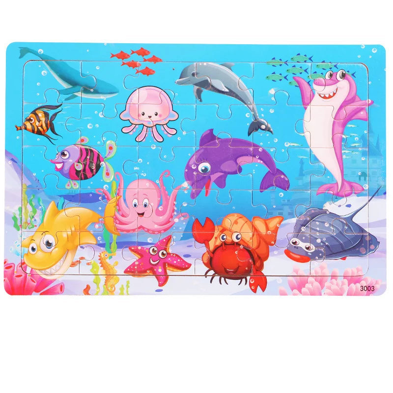 Puzzle 3D en bois – Cartoon