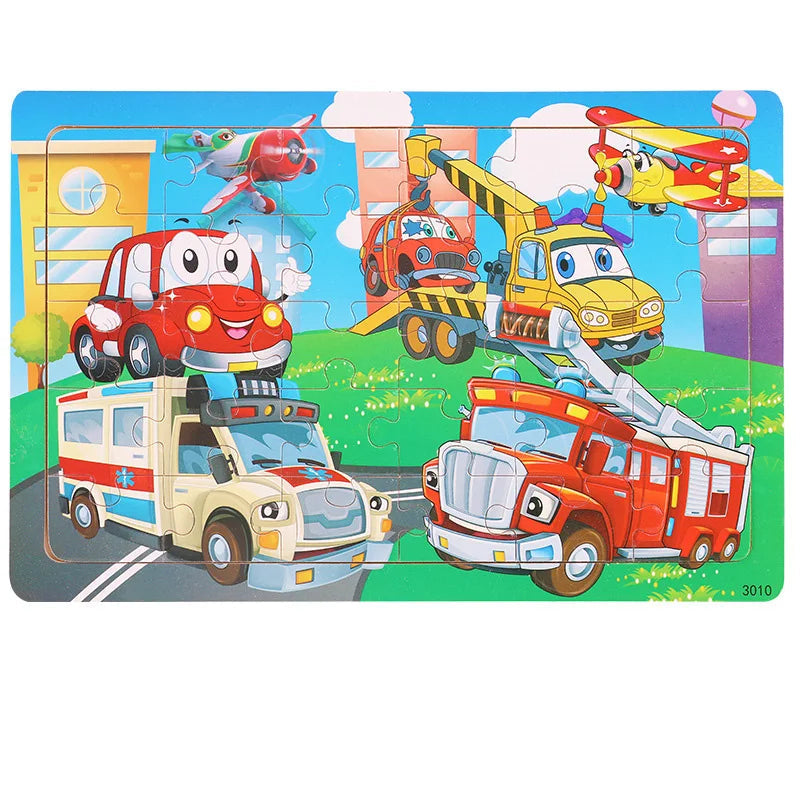 Puzzle 3D en bois – Cartoon