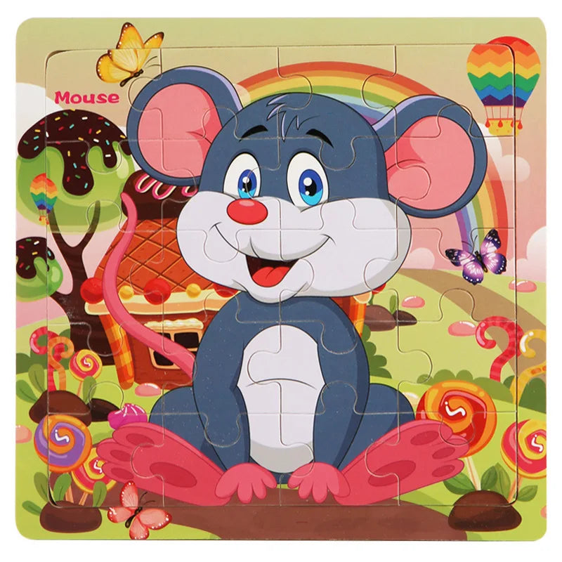 Puzzle en bois pour enfants – Animaux