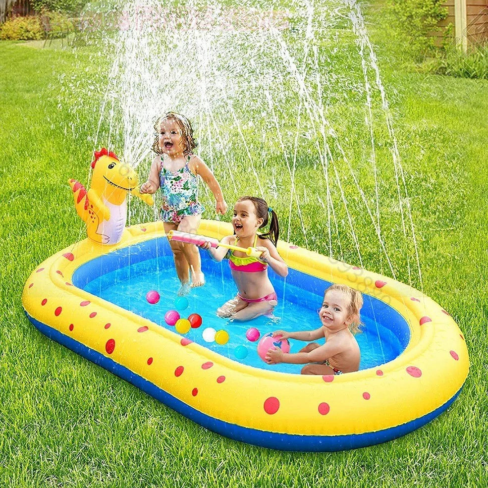 Piscine Gonflable Dinosaure avec Fontaine