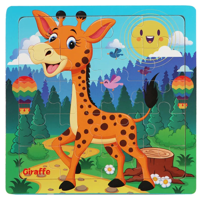 Puzzle en bois pour enfants – Animaux
