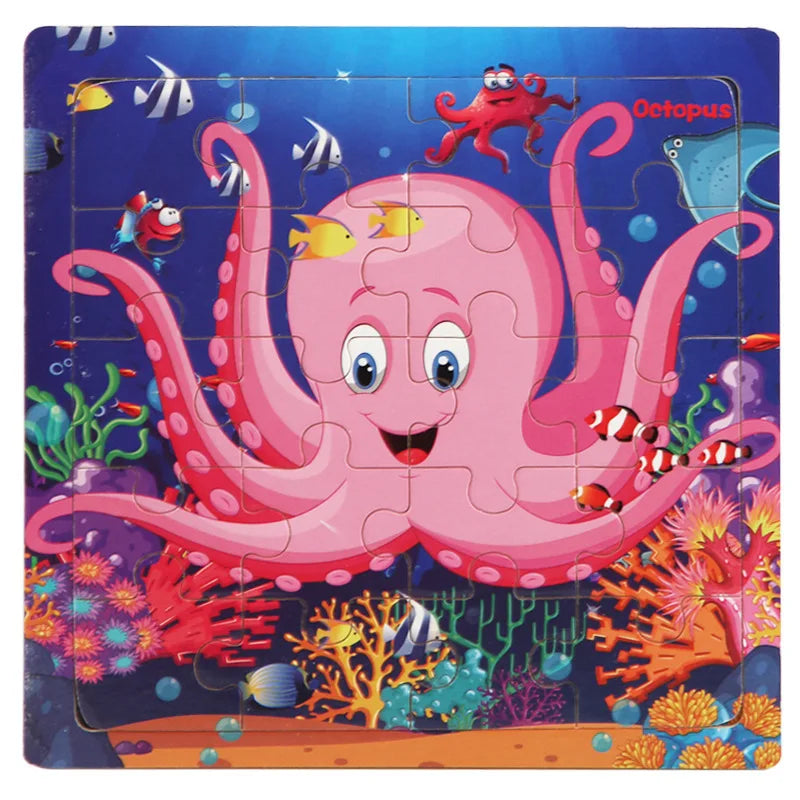 Puzzle en bois pour enfants – Animaux