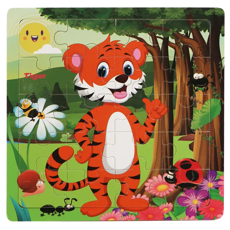 Puzzle en bois pour enfants – Animaux