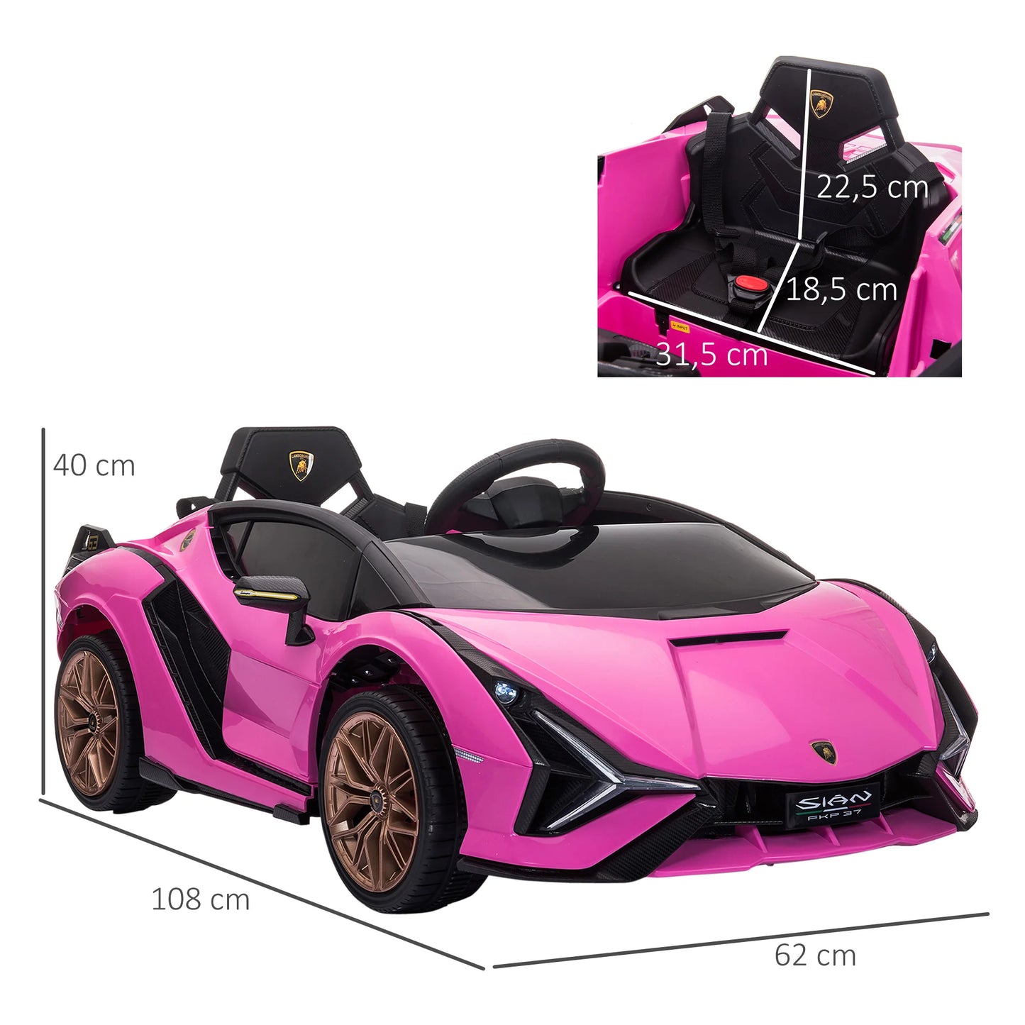 Voiture Électrique Enfant – Modèle Lamborghini