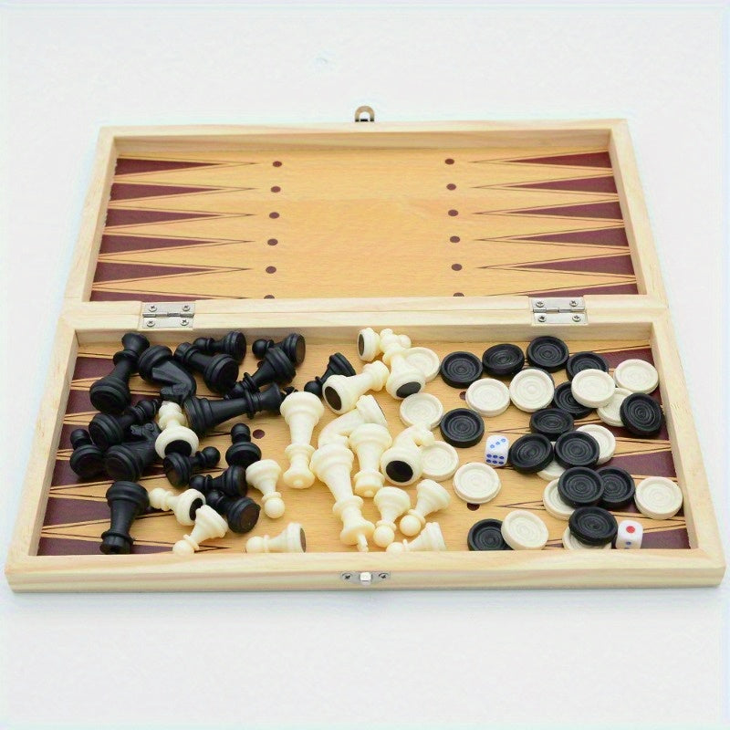 Jeu 3-en-1 – Échecs, Backgammon et Gobang