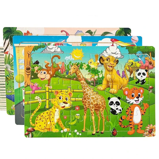 Puzzle 3D en bois – Cartoon