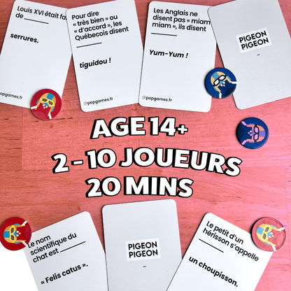 Pigeon Pigeon – Jeu de bluff et d’imagination